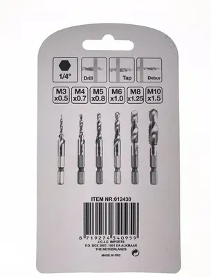 Drill Tap Set 6dlg 4