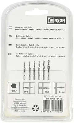 Boor Tap Set 6dlg