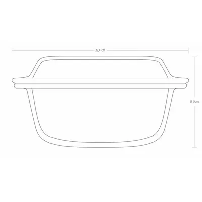 Borcam Oven Dish + Lid 2
