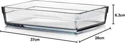 Borcam Vierkant Glas Schaal 36x25cm 4