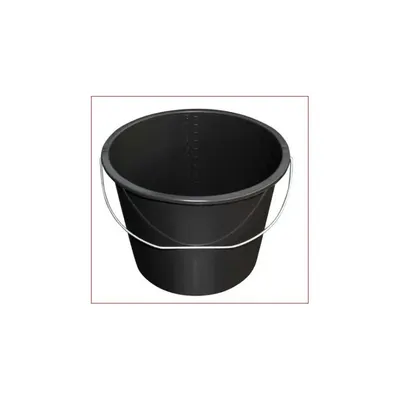Bouwemmer 12lt Zwart