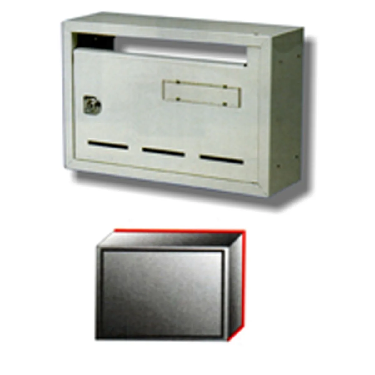 Brievenbus Horizontale 200,wit 300x200x100mm