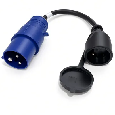 Camping Adapter Cord 220v to Cee Plug 15 cm Rubber