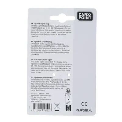 Carpoint 6-24v Sigaretten Aanstekerplug 8a 3