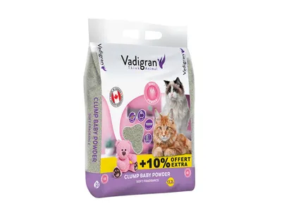 Litière pour Chat Bentonite Poudre pour Bébé 12 kg + 10% Supplémentaire