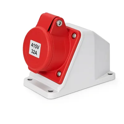 Ce Wand Stopcontact 415v 5x32a F Rood Ec69061 690581