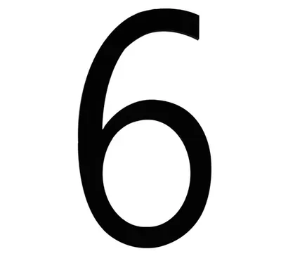 Numéro 6 cm N°6