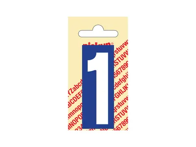 Number Plastic 60 mm Nr1 Bl