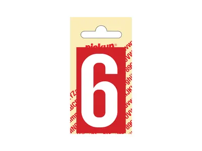 Numéro Plastique 60 mm Nr6 Rd