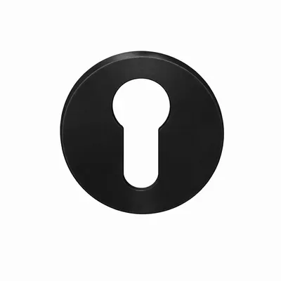 Cylinder Plate Stainless Steel Black Round