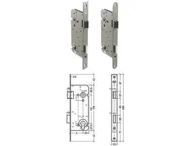Cylinder Lock Reversible 110x50mm