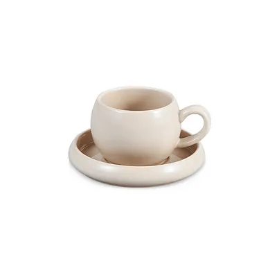 Ensemble Tasse À Expresso + Soucoupe Cosmo 12 Pièces Beige 3