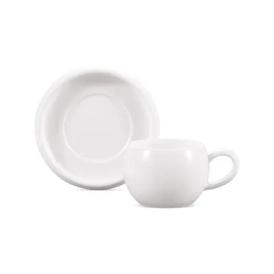 Ensemble Tasse + Soucoupe Cosmo 12pcs Blanc