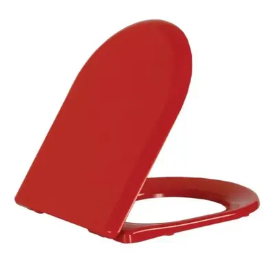 Creavit Amasra Wc-Zitting Rood Softclose Inox Scharnieren 1