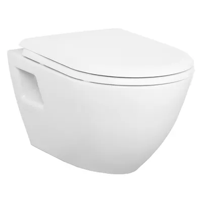 Creavit Design Ophang Wc met Rvs Sproeier Wit 1