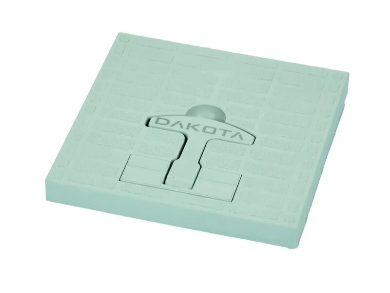 Deksel met Handvat 20x20 Grijs