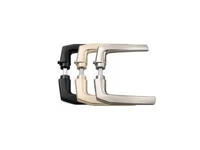 Door Handle Set 72 mm Alu Chmpgne