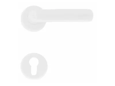 Door Handle Set in Nylon, White