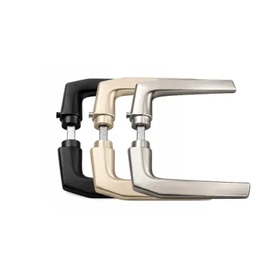 Door Handle Set, Stand., + Shield., F1 110 mm