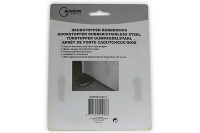 Deurstopper Rvs/rubber 2dlg 4