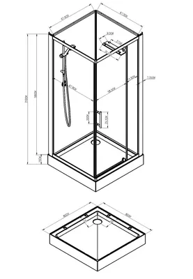 Domino Shower Cabin Complete 80x80 2