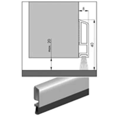 Dorpelprofiel, Transp 36 X 8 X 1000 mm