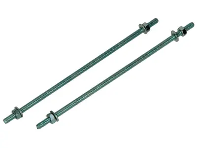 Draadeinde + Sluitring + Moer Verz. 2st M6 X 200 mm