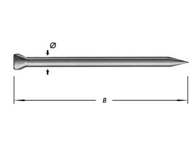 Wire Nails, Round Head, Stainless Steel 3.0 X 65 mm