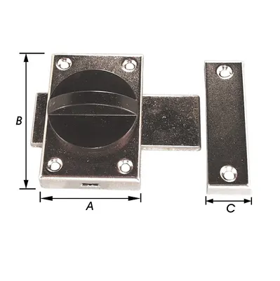 Rotary Knob Slider, Nickel Plated 25 mm