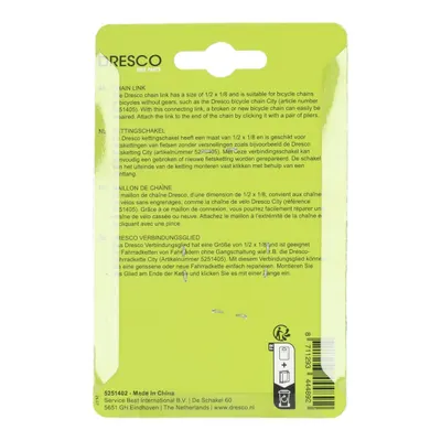 Dresco Fietsketting 1/2 X 1/8 112 Schakels 1