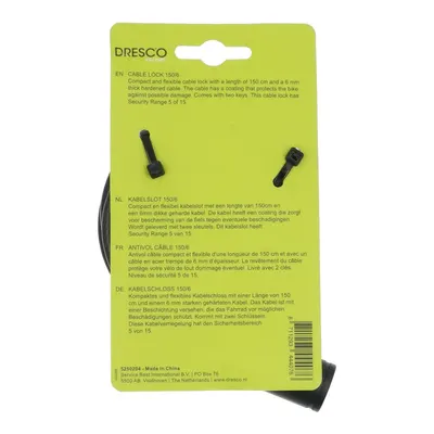 Dresco Spiral Lock 150 cm 6 mm 6