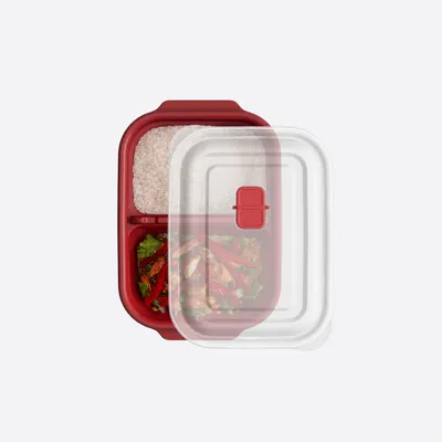 Boîte de Rangement Dunya Avec 2 Compartiments 1200 ml 3