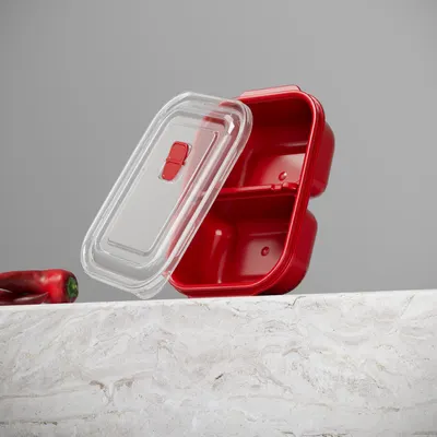 Boîte de Rangement Dunya Avec 2 Compartiments 1200 ml 4