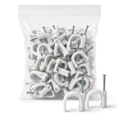 Ec Cable Clamps 16 mm White 50pcs