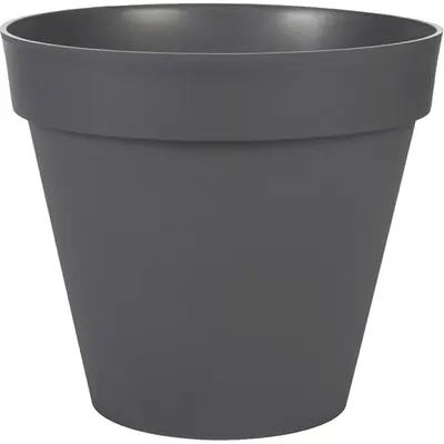 Pot de Fleurs Eda Toscane 10 l Dia30cm H26cm Anthracite