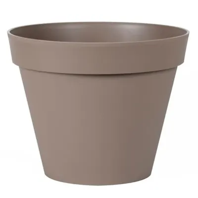 Pot de Fleurs Eda Toscane 10 l Dia30cm H26cm Taupe