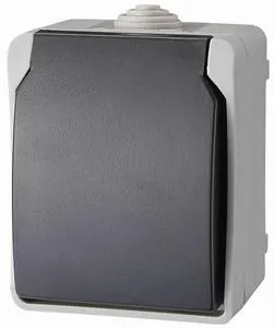 Elix Socket Single + Earthing 230v 16a Ip44 Surface-Mounted