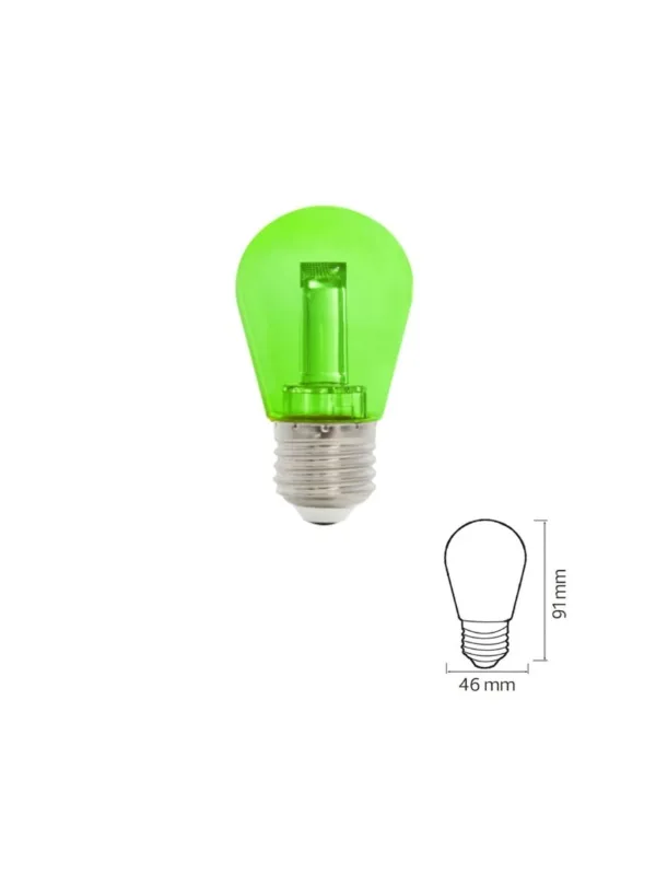 Fantasy/2w Green E27 220-240v Led Col 1