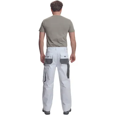 Ff Carl Be-01-003 Werkbroek Wit/grijs 46 3