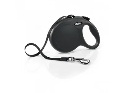 Flexi New Classic Noir l (Ceinture 5 m)