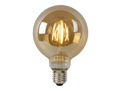 Lucide G95 - Filament Bulb - Ø 9,5 cm - Led Dim. - E27 - 1x5w 2700k - Amber
