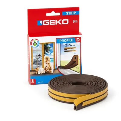 Geko Tochtstrip D Profiel Bruin