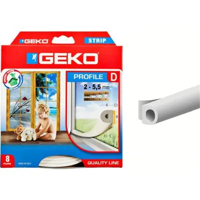 Geko Tochtstrip D Profiel Wit
