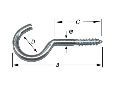 Hook Screws 3.5 X 50 mm