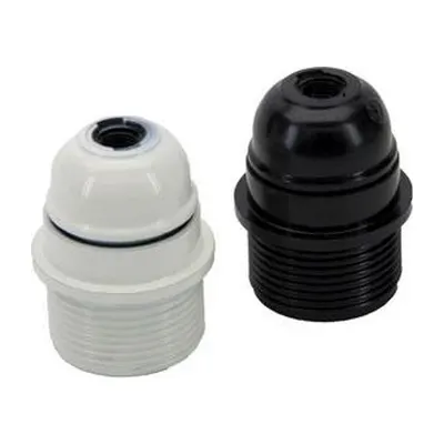 Semi-Thread Fitting E27 Black + Ring