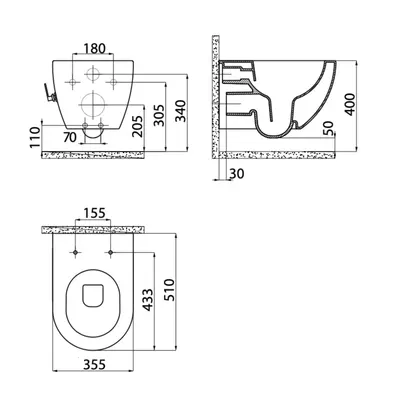 Hang Toilet Design Rimoff + Sprayer and Tap 3