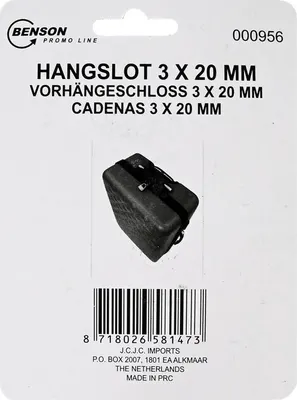 Hangslot 3 X 20 mm 3