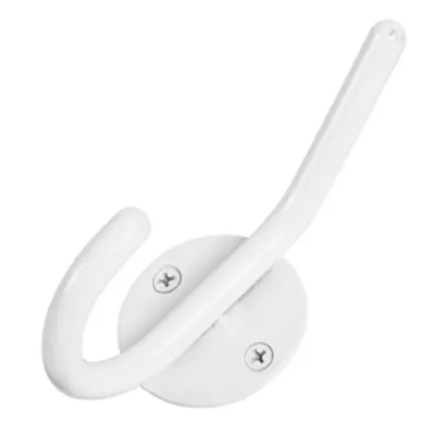 Hat and Coat Hook, Single, Black 10 mm