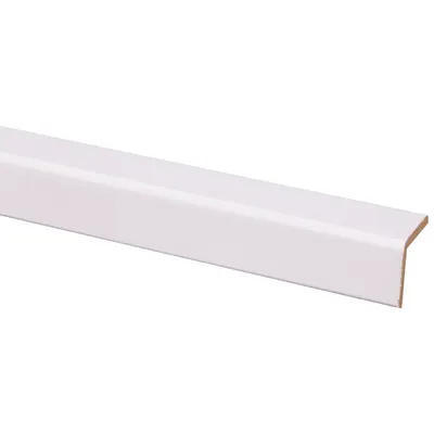 Hoeklat Zelfklevend Mdf Wit Folie 28x28 mm 260 cm 1