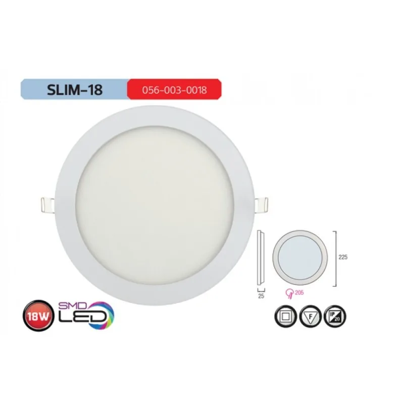 Horoz Led Inbouwspot 18w 6400k 2st!!! 1